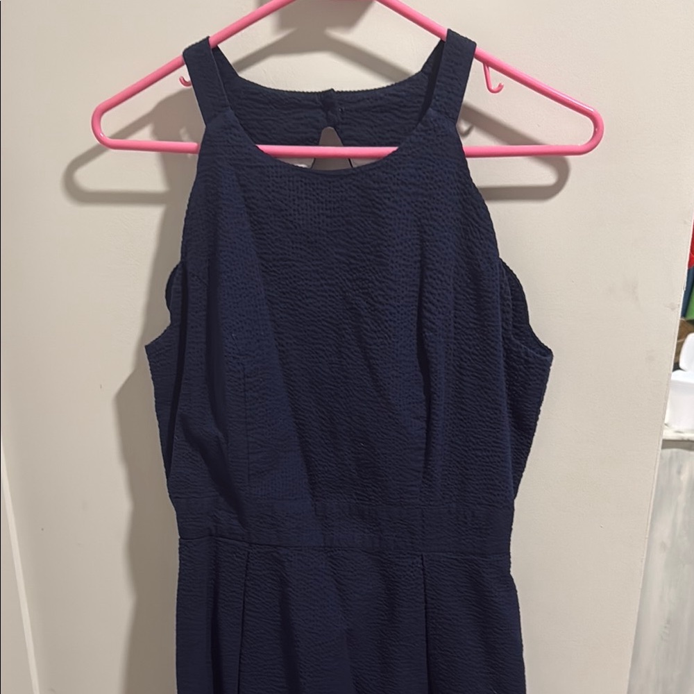 Navy Blue Sleeveless Dress